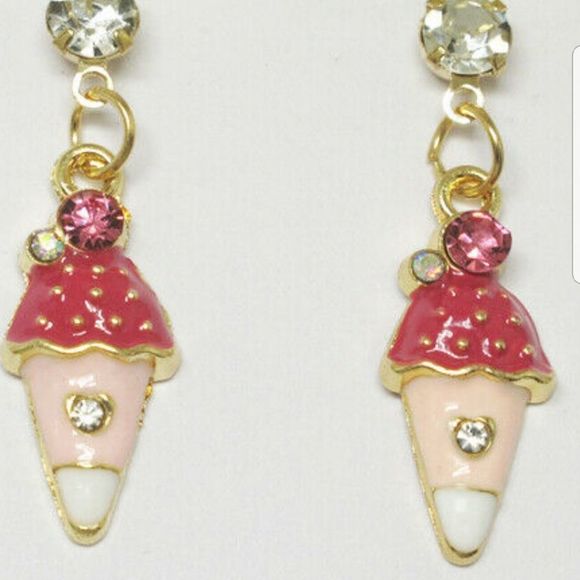 Betsey Johnson Ice Cream Earrings - Picture 2 of 3